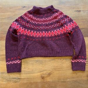 J. Crew Cropped Fair Isle Sweater